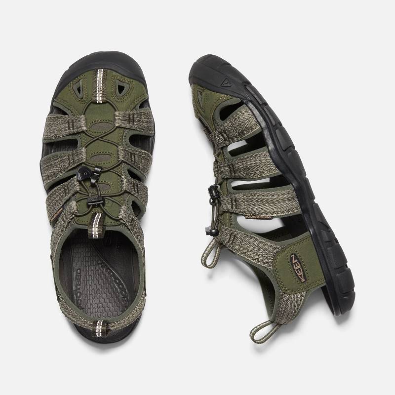 Keen Clearwater CNX Trekkingsandalen Herren DE-41973 Forest Night/Black - Keen Herrenschuhe Olivgrün